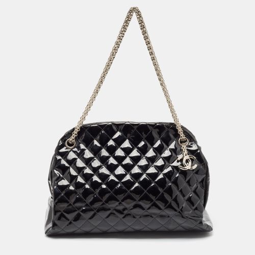 Chanel Black Quilted Patent Leather Medium Just Mademoiselle Bowler Bag - Chanel - Modalova