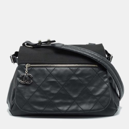 Chanel Black Quilted Coated Canvas Paris Biarritz Messenger Flap Bag - Chanel - Modalova