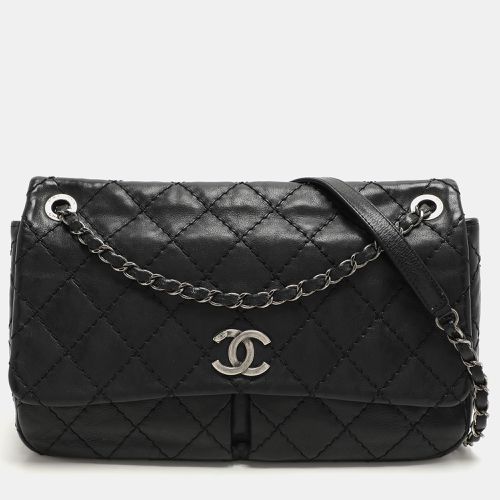 Chanel Black Wild Stitch Quilted Leather CC Split Pocket Shoulder Bag - Chanel - Modalova