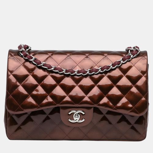 Chanel Burgundy Jumbo Classic Patent Double Flap - Chanel - Modalova