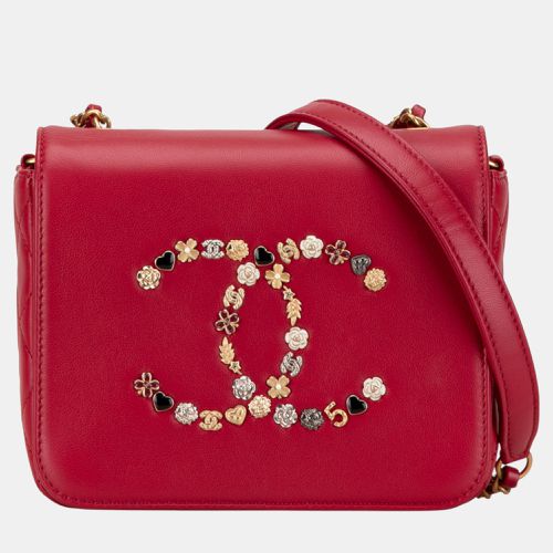 Chanel Red Lambskin Lucky Charms Flap Crossbody - Chanel - Modalova