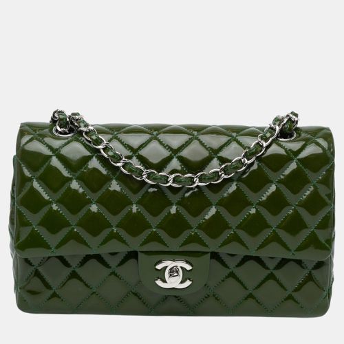 Chanel Green Medium Classic Patent Double Flap - Chanel - Modalova