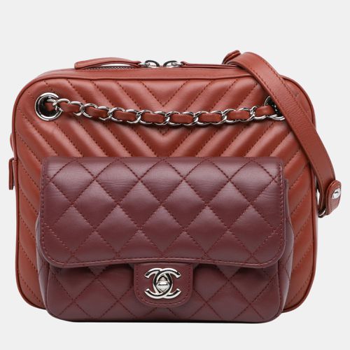 Chanel Red Paris Hamburg Small Quilted Calfskin Double Camera Bag - Chanel - Modalova