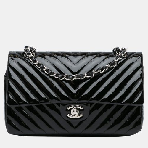 Chanel Black Medium Classic Chevron Patent Double Flap - Chanel - Modalova