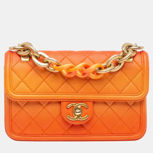 Chanel Orange Small Quilted Caviar Sunset On The Sea Flap - Chanel - Modalova