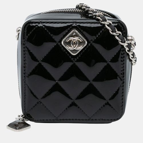 Chanel Black CC Quilted Patent Clutch With Chain - Chanel - Modalova