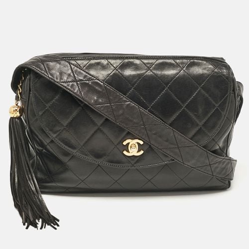 Chanel Black Quilted Leather CC Tassel Camera Crossbody Bag - Chanel - Modalova