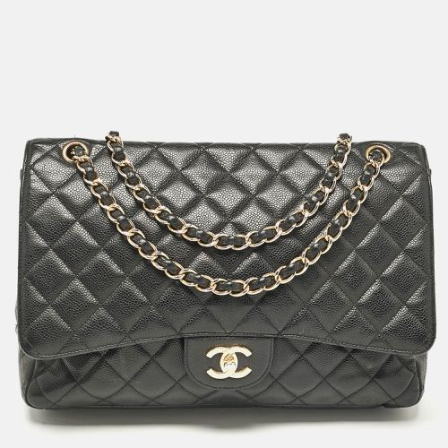 Quilted Caviar Leather Maxi Classic Single Flap Bag - Chanel - Modalova