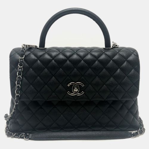 Chanel Caviar Skin Black Coco Handle 32 Large Bag - Chanel - Modalova