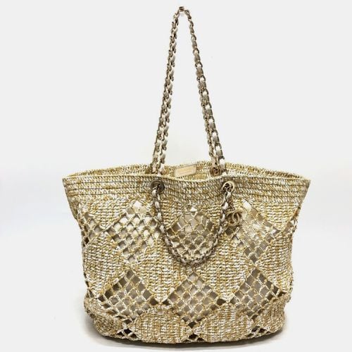 Chanel Raffia Beige Weaving Tote Bag - Chanel - Modalova