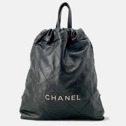 Chanel Shiny Calf Leather Black 22 Small Backpack - Chanel - Modalova