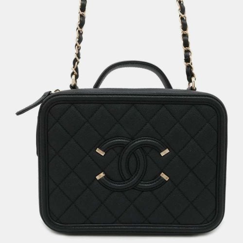 Chanel Black Caviar Skin CC Filigree Vanity Chain Shoulder Bag - Chanel - Modalova