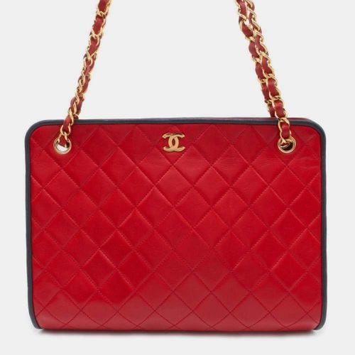 Chanel Matelasse Coco Mark Lambskin Tote Chain Bag - Chanel - Modalova