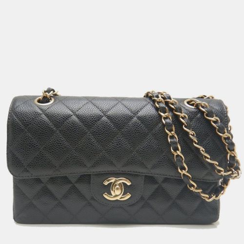 Chanel Caviar Skin Black Matelasse 23 Double Flap Chain Shoulder Bag - Chanel - Modalova