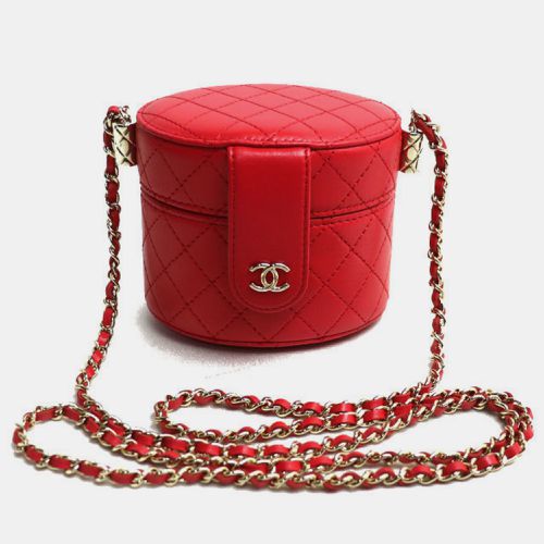 Chanel Red Matelasse Small Vanity Shoulder Bag - Chanel - Modalova