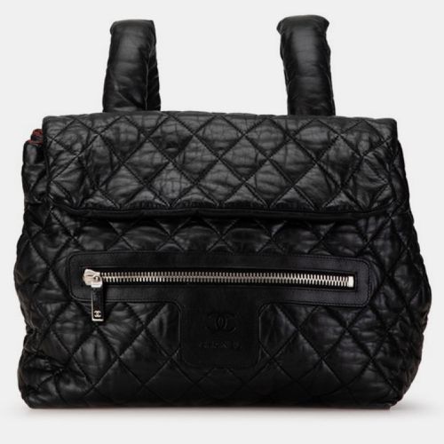 Chanel Black Lambskin Coco Cocoon Mark Backpack - Chanel - Modalova