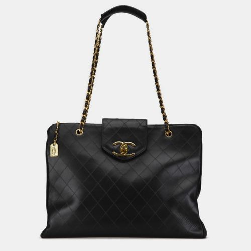 Chanel Black Leather Coco Mark Tote Bag - Chanel - Modalova