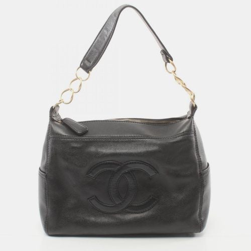 Chanel Leather Black Coco Mark Shoulder Bag - Chanel - Modalova