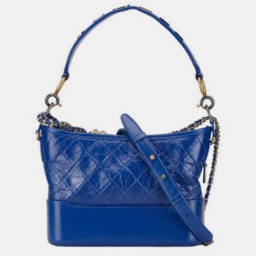 Chanel Blue Aged Calfskin Gabrielle de Chanel Small Hobo Chain Shoulder Bag - Chanel - Modalova