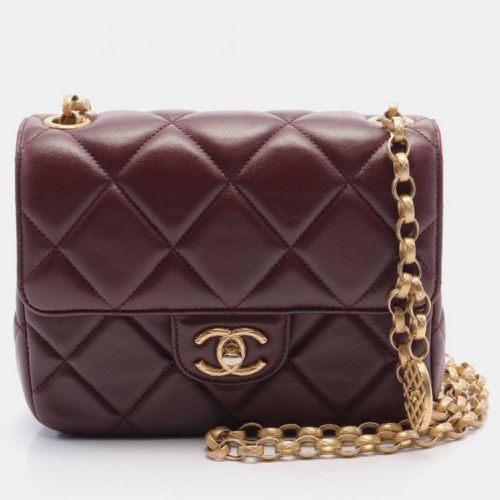 Chanel Leather Bordeaux Matelasse 20 Shoulder Bag - Chanel - Modalova