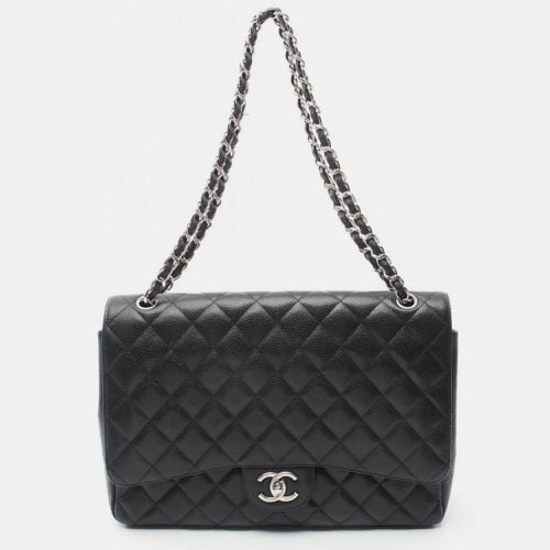 Chanel Leather Grained Calfskin Black Matelasse 34 Classic Maxi W Flap Shoulder Bag - Chanel - Modalova