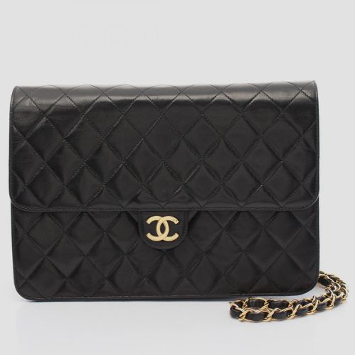 Chanel Lambskin Black Matelasse Shoulder Bag - Chanel - Modalova