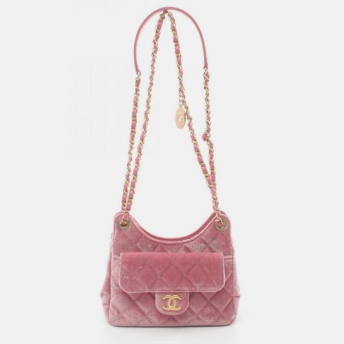 Chanel Fabric Leather Pink Matelasse Small Hobo Bag - Chanel - Modalova