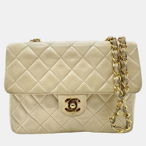 Chanel Lambskin Light Beige Gold Shoulder Bag - Chanel - Modalova