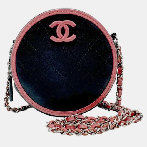 Chanel Leather Navy x Pink Shoulder Bag - Chanel - Modalova