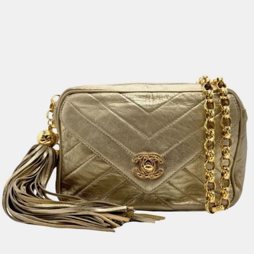 Chanel Leather Gold V Stitch Shoulder Bag - Chanel - Modalova