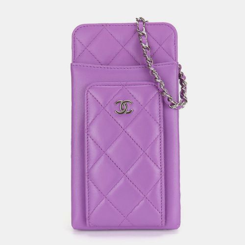 Chanel Lambskin Purple Matelasse No. 29 Coco Mark Shoulder Bag - Chanel - Modalova