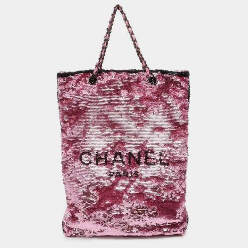 Chanel Sequin Leather Black Tote Bag - Chanel - Modalova