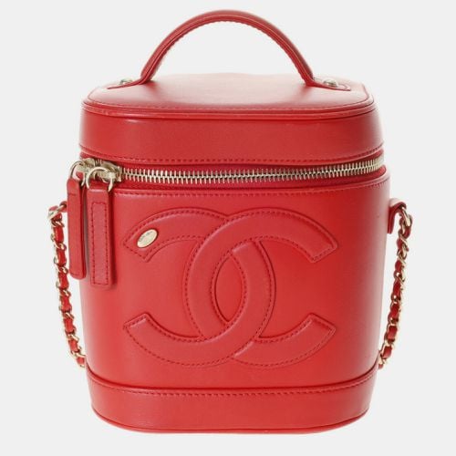 Chanel Red Lambskin Vanity Chain Shoulder Bag - Chanel - Modalova