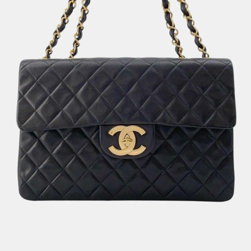 Chanel Jumbo Matelasse Chain Shoulder Black Lambskin Size 34 - Chanel - Modalova