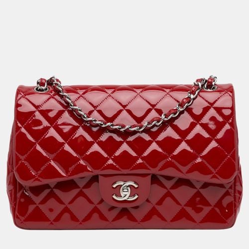 Chanel Red Jumbo Classic Patent Double Flap - Chanel - Modalova