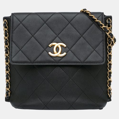 Chanel Black Small Quilted Calfskin Chain Hobo Flap - Chanel - Modalova