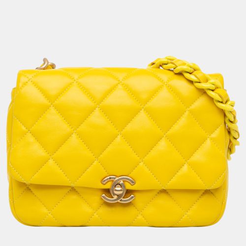 Chanel Yellow Small Quilted Lambskin Candy Chain Flap - Chanel - Modalova