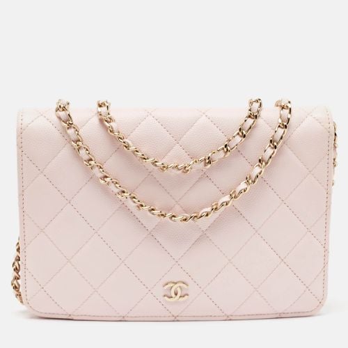 Light Quilted Caviar Leather CC Wallet On Chain - Chanel - Modalova