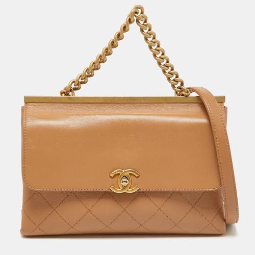 Chanel Beige Leather Small Coco Luxe Flap Bag - Chanel - Modalova