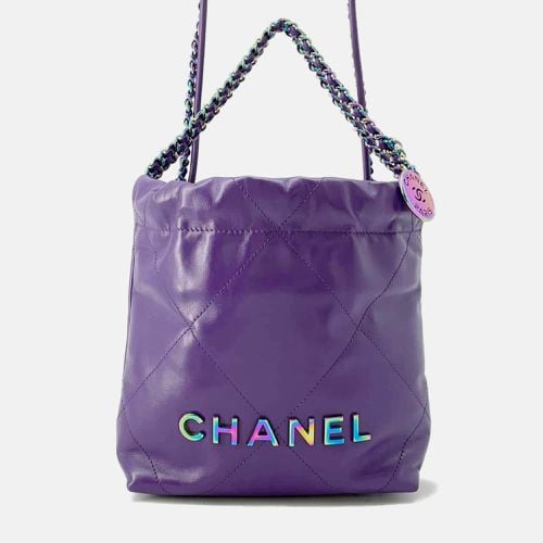 Chanel Purple Shiny Calf Leather Chanel 22 Handbag Size Mini - Chanel - Modalova