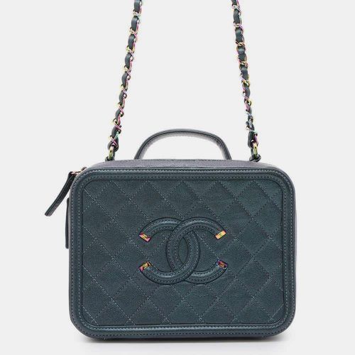 Chanel Green Caviar Leather CC Filigree Vanity Chain Shoulder Bag - Chanel - Modalova