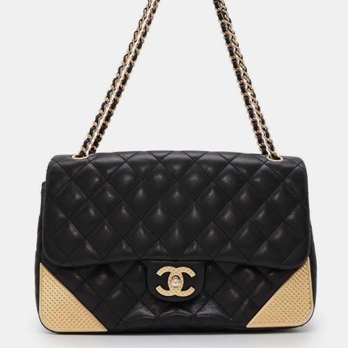 Chanel Black Lambskin Matelasse Single Flap Chain Shoulder Bag - Chanel - Modalova