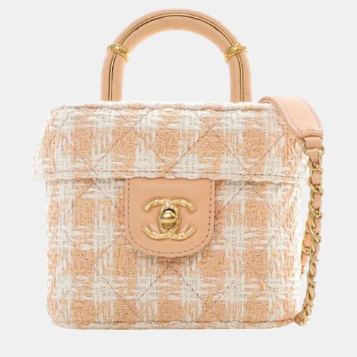 Chanel Beige/Brown Mini Tweed Crush Top Handle Flap - Chanel - Modalova