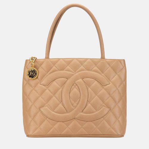 Chanel Beige/Brown Caviar Medallion Tote - Chanel - Modalova