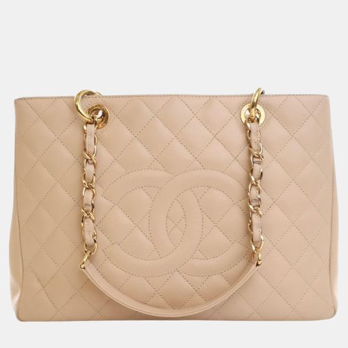 Chanel Beige Caviar Grand Shopping Tote - Chanel - Modalova