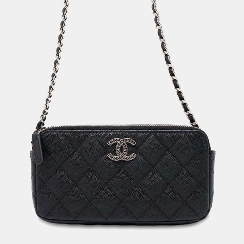 Coco Mark Matelasse Caviar Skin Chain Wallet Shoulder Bag - Chanel - Modalova