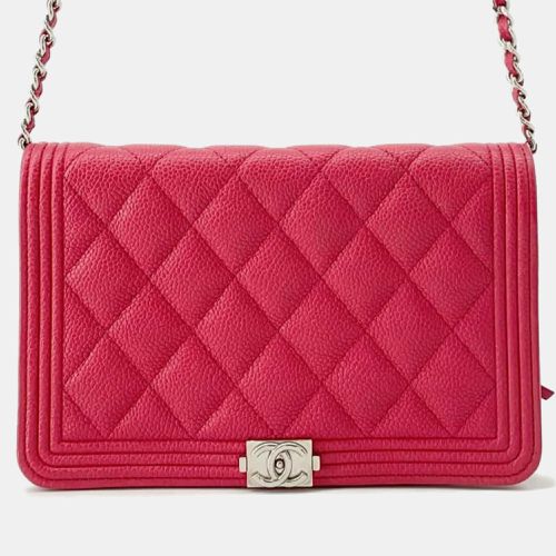 Chanel Boy Matelasse Coco Mark Chain Wallet Bag - Chanel - Modalova