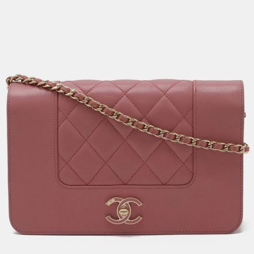 Chanel Leather Pink Mademoiselle Matelasse Chain Wallet Shoulder Bag - Chanel - Modalova