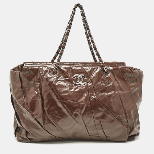 Chanel Choco Brown Twisted Glazed Leather Large Classic Tote - Chanel - Modalova