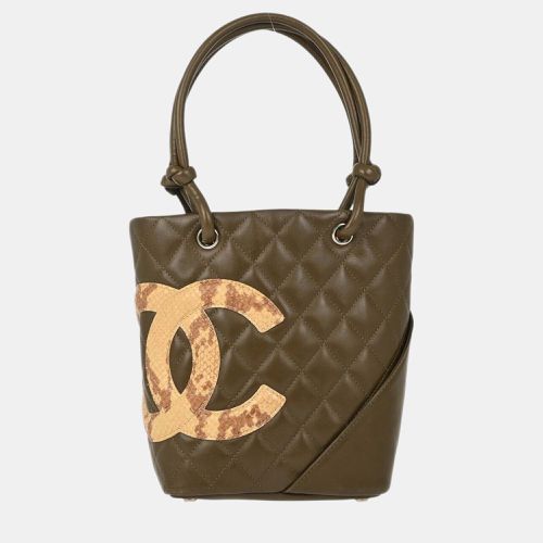 Chanel Khaki Calfskin Cambon Ligne Tote Handbag - Chanel - Modalova